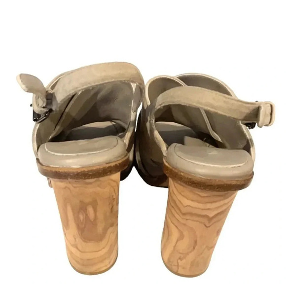 Vince Helena crisscross suede sling back Sandal Block heel Taupe Women’s size 6 - Picture 4 of 13